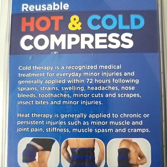 Care One Reusable Hot/Cold Large Universal Compress Wrap 10"x15" Back Knee NEW - Picture 5 of 8